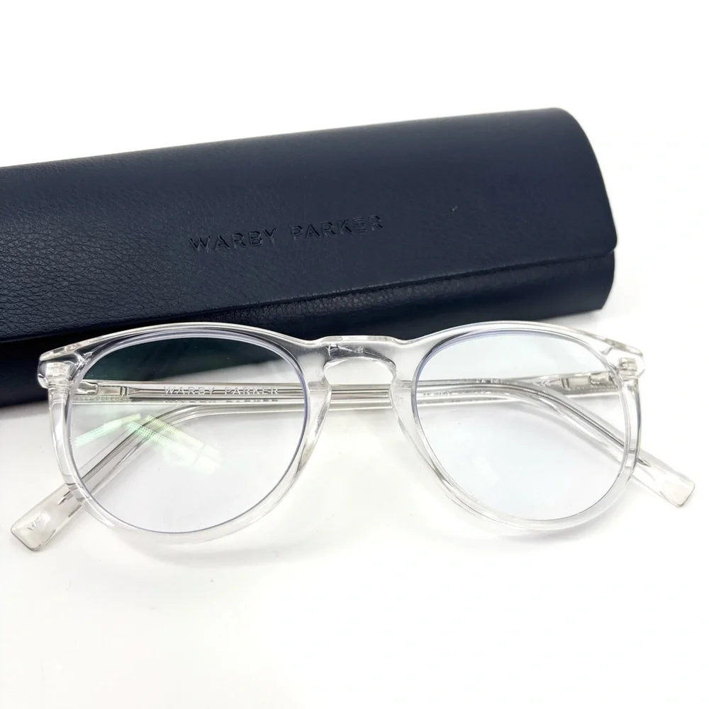 Warby Parker Haskell 500 M 49-22-145 Crystal Clear Frames Glasses‎